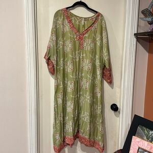 Gently used Magnolia pearl silk, and cotton, semi sheer dress.